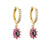 Fashion Geometric Zircon Colored Zircon Earrings