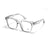 Fashion Glasses Blue Square Simple Solid Color Light Glasses