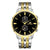 Fashion Gold Stainless Steel Belt Men's Business Quartz Watch