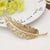 Fashion Golden Feather Leaf Hairpin