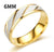 Fashion Golden Slash Stainless Steel Ring Wholesale