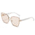 Fashion Gradient Color Pc Cat Glasses Diamond Full Frame Women's Sunglasses