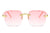 Fashion Gradient Color Pc Square Frameless Women's Sunglasses