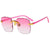 Fashion Gradient Color Pc Square Frameless Women's Sunglasses