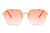 Fashion Gradient Color Pc Square Frameless Women's Sunglasses