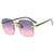 Fashion Gradient Color Pc Square Frameless Women's Sunglasses