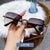 Fashion Gradient Color Pc Square Frameless Women's Sunglasses