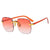 Fashion Gradient Color Pc Square Frameless Women's Sunglasses