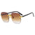 Fashion Gradient Color Pc Square Frameless Women's Sunglasses