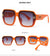 Fashion Gradient Color Pc Square Full Frame Women's Sunglasses