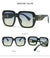 Fashion Gradient Color Pc Square Full Frame Women's Sunglasses