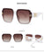 Fashion Gradient Color Pc Square Full Frame Women's Sunglasses