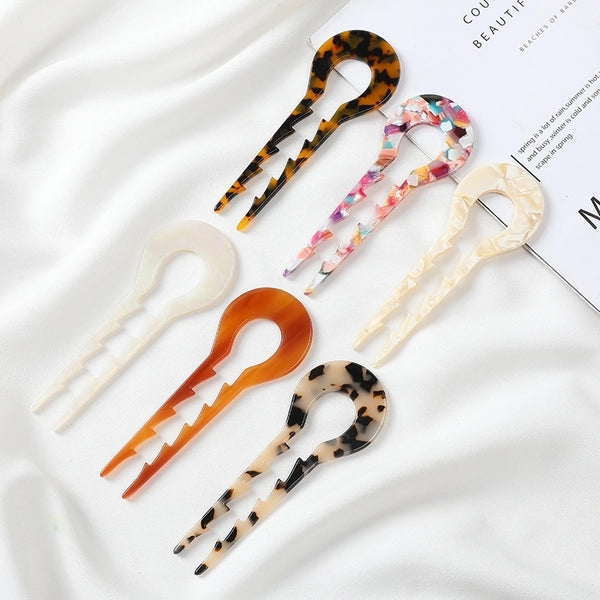 Fashion Hair Acetate Plate Hairpin  Hot-selling U-shaped Anti-skid Hair