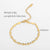 Fashion Handmade Flower Oval Petal Chain Gold-plated Stainless Steel Bracelet