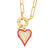 Fashion Heart Copper 18k Gold Plated Necklace In Bulk