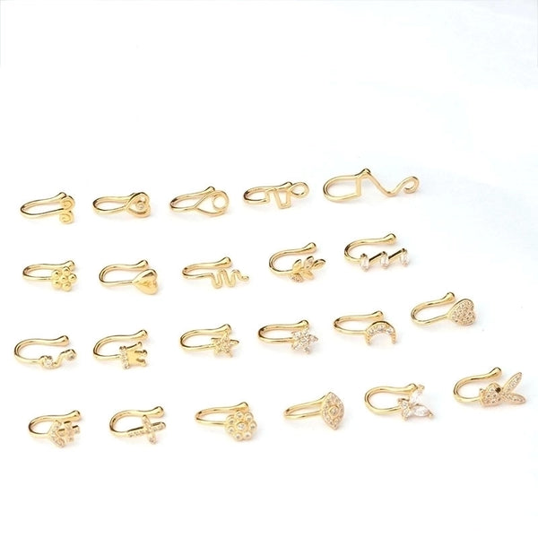 Fashion Heart Metal Plating Nose Ring