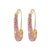 Fashion Heart Plating Inlaid Shell Copper Earrings