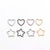 Fashion Heart Plating Stainless Steel No Inlaid Earrings