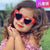 Fashion Heart Shape Ac Special-shaped Mirror Full Frame Kids Sunglasses