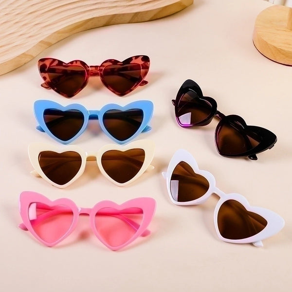 Fashion Heart Shape Ac Special-shaped Mirror Full Frame Kids Sunglasses