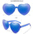 Fashion Heart Shape Ac Special-shaped Mirror Full Frame Women's Sunglasses