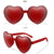 Fashion Heart Shape Ac Special-shaped Mirror Full Frame Women's Sunglasses