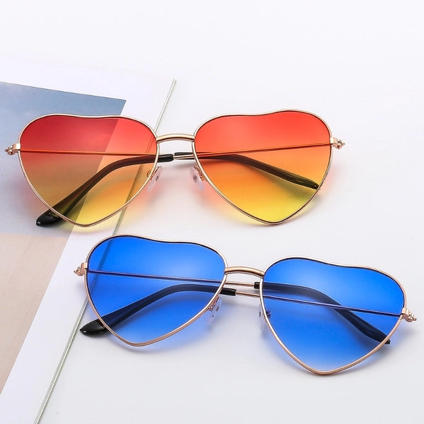 Fashion Heart Shape Ac Special-shaped Mirror Full Frame Women's Sunglasses