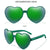 Fashion Heart Shape Ac Special-shaped Mirror Full Frame Women's Sunglasses