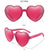 Fashion Heart Shape Ac Special-shaped Mirror Full Frame Women's Sunglasses