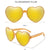 Fashion Heart Shape Ac Special-shaped Mirror Full Frame Women's Sunglasses