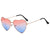 Fashion Heart Shape Ac Special-shaped Mirror Full Frame Women's Sunglasses