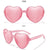 Fashion Heart Shape Ac Special-shaped Mirror Full Frame Women's Sunglasses