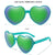 Fashion Heart Shape Ac Special-shaped Mirror Full Frame Women's Sunglasses