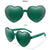 Fashion Heart Shape Ac Special-shaped Mirror Full Frame Women's Sunglasses