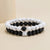 Fashion Heart Shape Agate Beaded Bracelets 1 Set