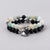 Fashion Heart Shape Agate Beaded Bracelets 1 Set