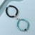 Fashion Heart Shape Agate Beaded Bracelets 1 Set