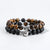 Fashion Heart Shape Agate Beaded Bracelets 1 Set