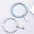 Fashion Heart Shape Agate Beaded Bracelets 1 Set