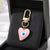 Fashion Heart Shape Alloy Bag Pendant Keychain 1 Piece