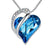 Fashion Heart Shape Alloy Crystal Rhinestone Pendant Necklace 1 Piece