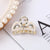 Fashion Heart Shape Bow Knot Metal Plating Artificial Pearls Hair Claws 1 Piece