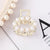 Fashion Heart Shape Bow Knot Metal Plating Artificial Pearls Hair Claws 1 Piece