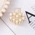 Fashion Heart Shape Bow Knot Metal Plating Artificial Pearls Hair Claws 1 Piece