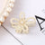 Fashion Heart Shape Bow Knot Metal Plating Artificial Pearls Hair Claws 1 Piece