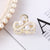 Fashion Heart Shape Bow Knot Metal Plating Artificial Pearls Hair Claws 1 Piece