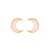 Fashion Heart Shape Brass Gem Ear Studs