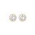 Fashion Heart Shape Brass Gem Ear Studs