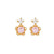 Fashion Heart Shape Brass Gem Ear Studs