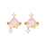 Fashion Heart Shape Brass Gem Ear Studs